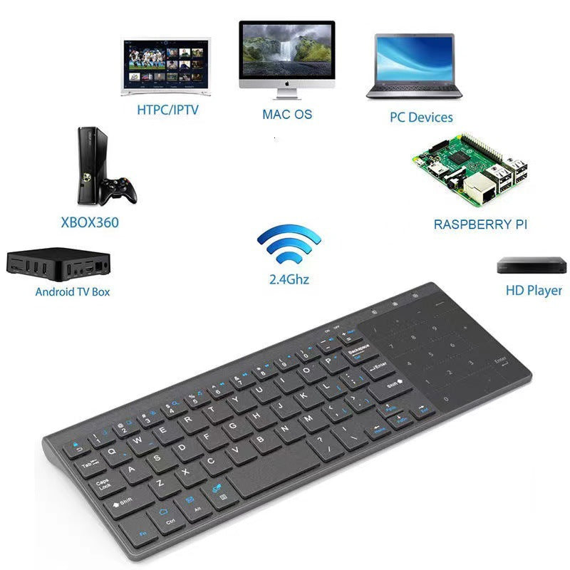 Mini 2 4gusb Bluetooth Wireless With Touch Pad Digital Keyboard Mouse Lightweight Applicable Tablet Portable