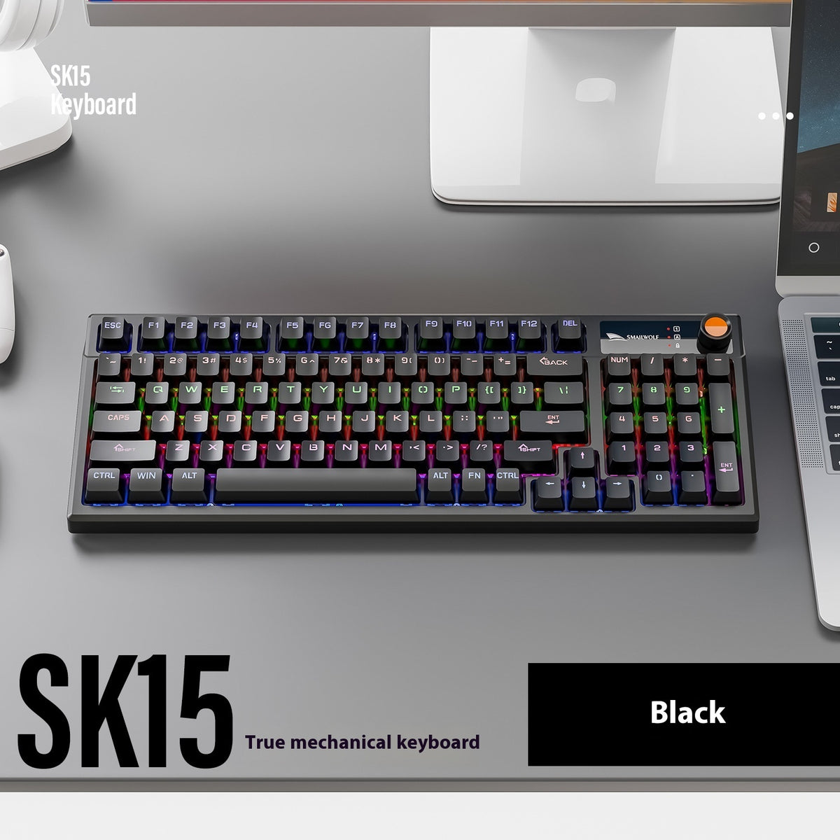 Wired With Knob E-sports Games Notebook Computer Mechanical Keyboard